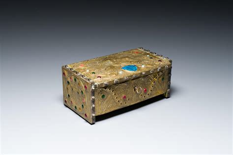 Repousse' Metal Box by Alfred Daguet 